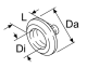 Webasto Gummitülle Montageteile Da = 40, Di = 20, L = 24