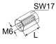 Webasto Distanzmutter Montageteile M6, St vz L = 20