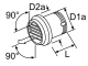 Webasto Ausströmer (Einsatzlamelle), drehbar D55 90 Grad, drehbar