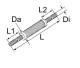 Webasto Abgasschalldämpfer, gasdicht Di = 24, Da = 54, L1 = 1800 Abgassystem
