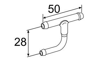 Webasto Brennstoffentnehmer 12 x 5 x 12, L = 50, H = 28