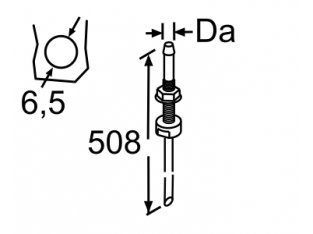 ET Tankentnehmer D5 L=503 Gewinde M6 kpl.