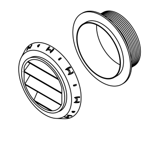 Webasto Ausströmer 45° Heizluftsystem 60 mm, gr