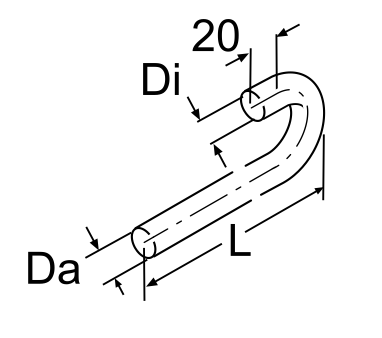 Webasto Schlauch Heizwassersystem Di = 20, L = 190, 180 Grad