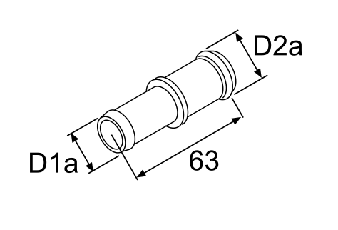 Webasto Verbindungsrohr Heizwassersystem D1a = 20/D2a = 20