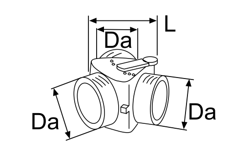 Webasto Verteiler mit Regelklappenventil Heizluftsystem Da = 55, L = 95